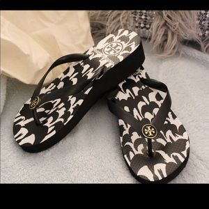 Tory Burch flip flop wedge sandals women